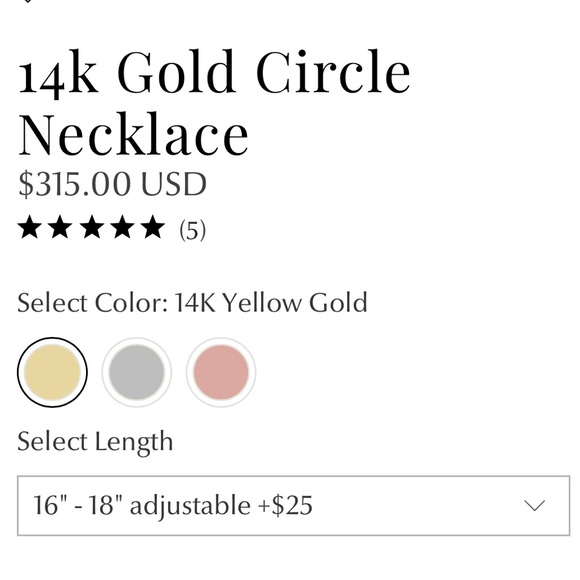 Beautiful 14k Gold necklace with an adjustable chain. - Picture 2 of 2